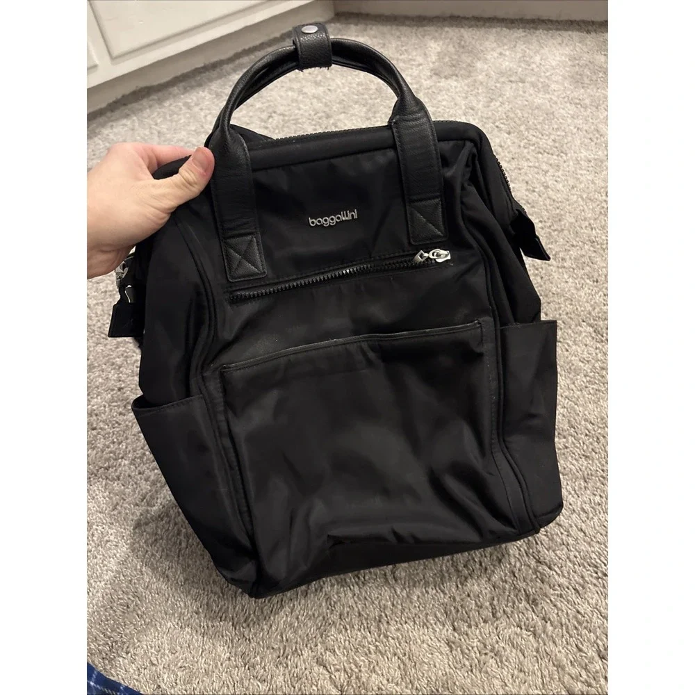Baggallini Soho Backpack Women's Laptop Backpack Travel Bag Black Overnight